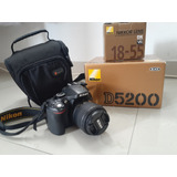  Cámara Réflex Nikon D5200 + Lente Af-s Dx Nikkor 18 - 55 Mm