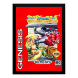 Quadro Decorativo Capa A4 25x33 Street Fighter 2 Mega Drive