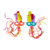Tic Tac Carnaval Com Mini Mascara Kit 2 Peças Tematicas Cor Colorido