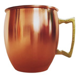 Caneca De Cobre Puro 500 Ml Para Moscow Mule Laqueada