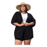 Conjunto Feminino Plus Size 44 Ao 56!!! Kimono E Bermuda!!!