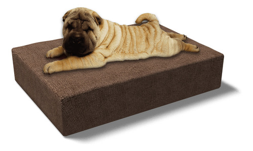 Cama Deluxe De Memory Foam C/funda Lavable P/perro Mediano