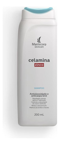  Shampoo Anticaspa E Antioleosidade Celamina Zinco 200ml Mantecorp