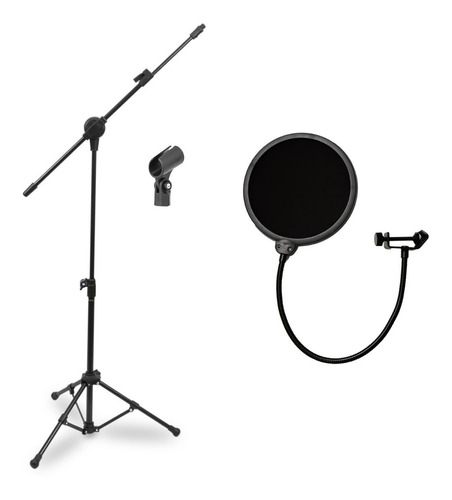 Arcano Pedestal P/ Microfone Pmv-100-pac + Pop Filter Am-f1