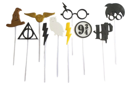 Adorno Topper Cupcake Muffins Harry Potter X10 - Envíos