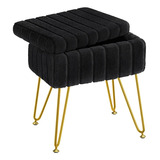 ~? Greenstell Vanity Stool Chair Faux Fur Con Almacenamiento