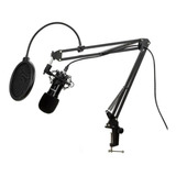 Kit Microfone Sound Pro Estúdio Profissional Bm800 Usb