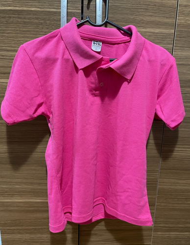 Camisa Polo Feminina Cor Rosa Tamanho P Usado