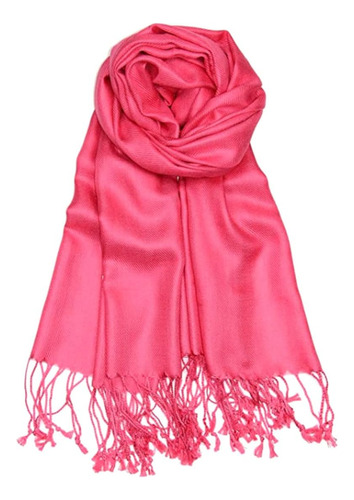 Pañuelo Pashmina De Lujo Color Melocotón Coral 70 % Pashmina