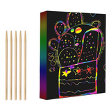 Juego De Arte Q Scratch Paper, 50 Piezas, Papel De Rascar Pa