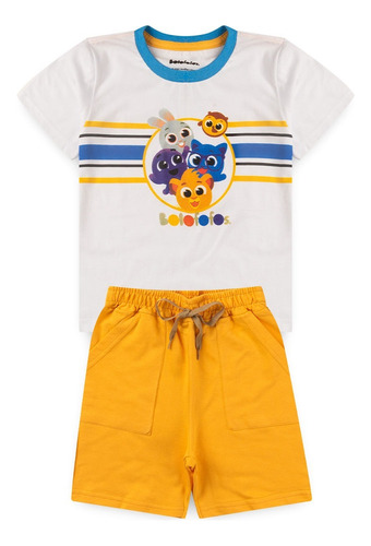 Conjunto Bolofofos Infantil Amigos Fofos Bermuda E Shorts