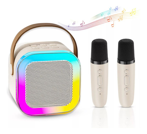 Altavoz Bluetooth Portátil Con 2 Micrófonos Para Karaoke