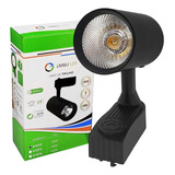 Spot Led De Trilho Preto 7w Bivolt B. Quente Ou Neutro 2 Pç