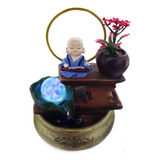 Fonte De Água Decorativa Buda Zen Tocando Iluminação Led 