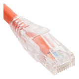 Bota Patch Cord Cat6, Transparente, 3 Pies, Naranja