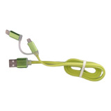 Cable Plano De Carga 2 En 1 Micro Usb (v8) Y Para iPhone