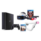Sony Playstation 4 Pro 1tb + Casco Vr + Gun + Juegos Físicos