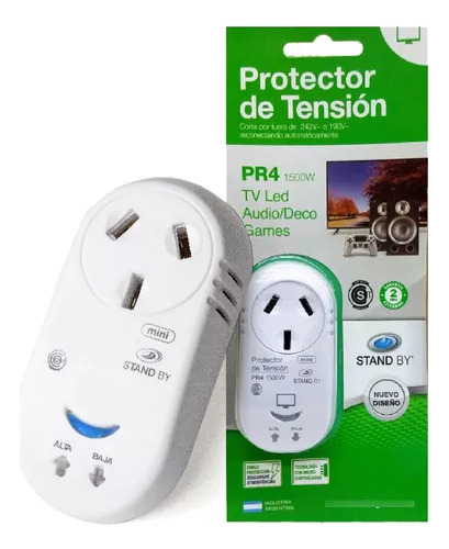 Protector Tensión Tv Audio Deco Consolas Pr4 1500w