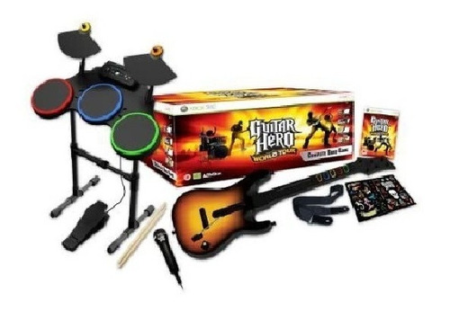 Guitar Hero Wolrd Tour Para Xbox 360 Bundle