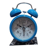 Reloj Despertador Con Pila Azul Vintage Retro Directo 