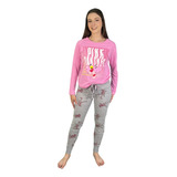 Conjunto De Pijama Dama Juvenil Algodón Pantera Rosa 