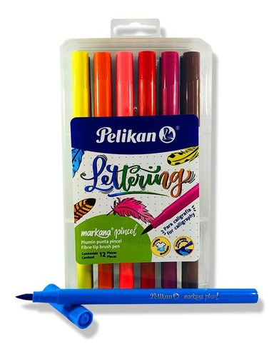 Plumon Markana Punta Pincel Lettering Pelikan X 12