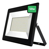Proyector Reflector Led Serie Slim Borus Smd 50w 6000k Color De La Carcasa Negro Color De La Luz Blanco Frío 220v