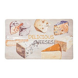 Evergrace Delicious Cheeses Anti Fatigue Kitchen Floor Mat, 