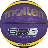 Balón De Baloncesto Molten Bgr6-12 Paneles #6 Caucho Color Morado/amarillo/vy