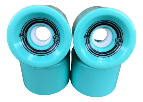 Rodas Longboard Brats 70mm 78a Wave - Azul Tiffany