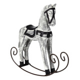 Estátua De Cavalo De Balanço De Madeira Em Estilo Europeu