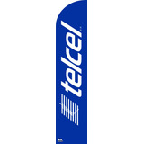 Bandera Publicitaria 3.5 Telcel Azul 