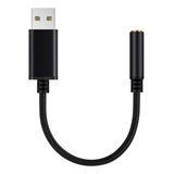 Adaptador De Audio Usb A Conector Para Auriculares De 3,5 Mm