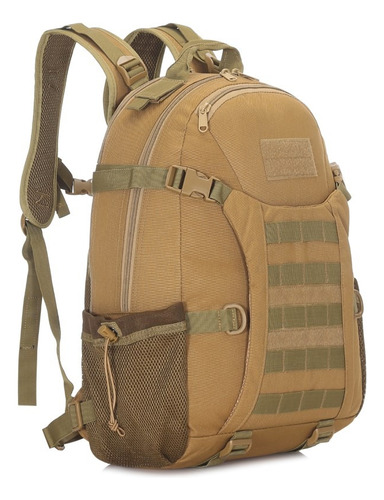 Mochila Tactica Militar Mochilero Seguridad De Asalto 35 Lts Color Marrón