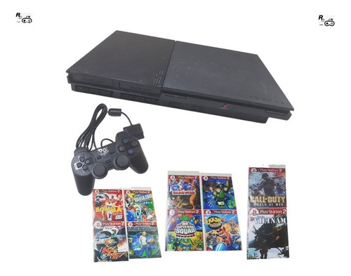 Playstation 2 Desb Ps2 Destr Play 2 Com Jogos Controle Novo 