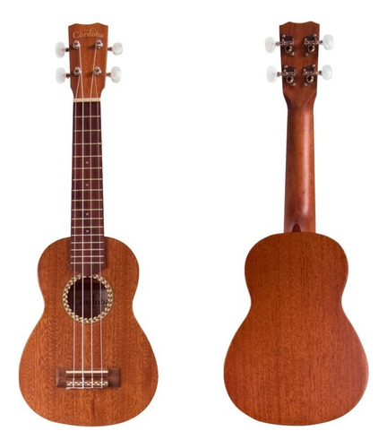 Ukelele Soprano Cordoba Tapa Solida Caoba Profesional 20sm Color Natural Caoba