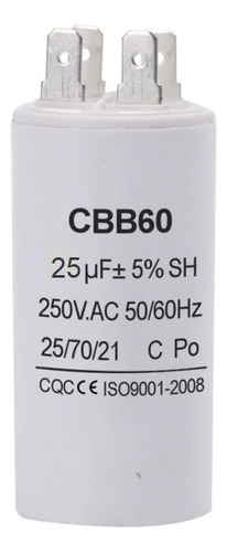 Capacitor Redondo 25mfd/250v Condensador Terminal 25 Uf