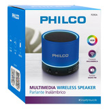 Parlante Portátil Philco Bluetooth Radio Color Azul