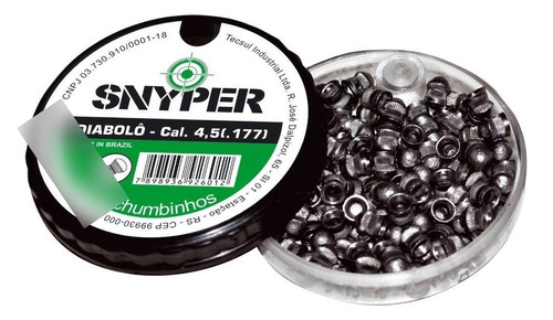 Chumbinho Carabina/espingarda Snyper 4,5mm C/ 250 Unidades