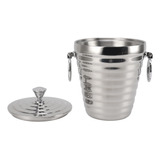 Pinzas Ice Bucket Wine De Acero Inoxidable Con Tapa De Doble