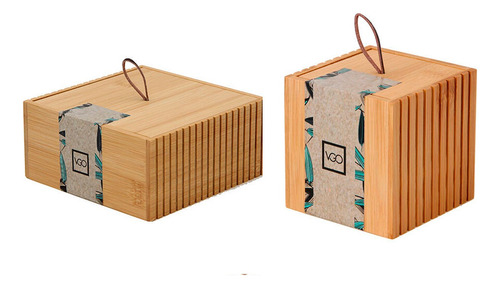 Set Caja Organizador Bambu Alhajero Maquillaje Decoración X2