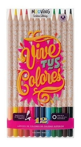 Lapices Vive Tus Colores X12 Mooving Coloring 231820 Color Del Trazo Multicolores