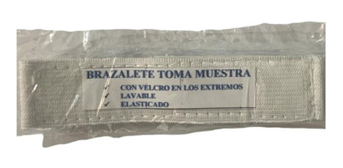 Brazalete Ligadura De Toma Muestra Blanco C/velcro / Tennom