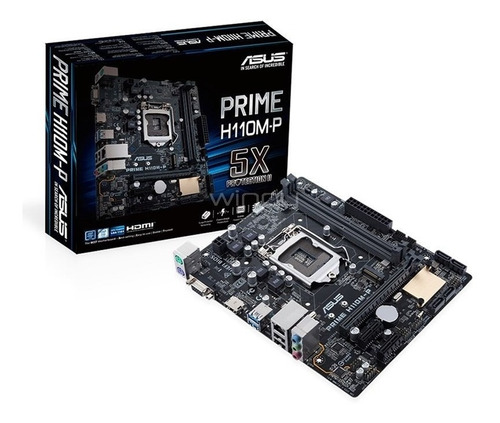 Placa Madre Asus Intel  Lga1151 Prime H110m-p Ddr4*2