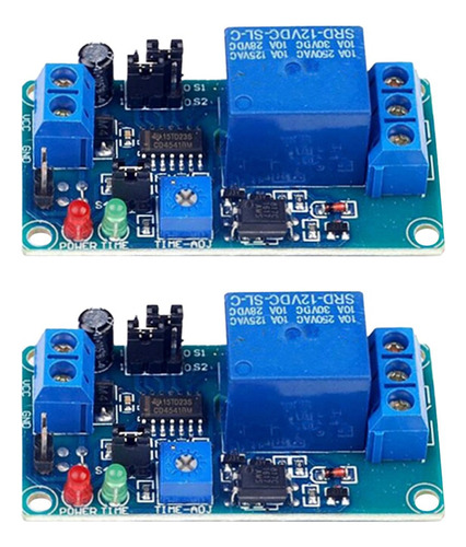 2xdc 12v Delay Timer Relay Módulo De Circuito De Retardo De