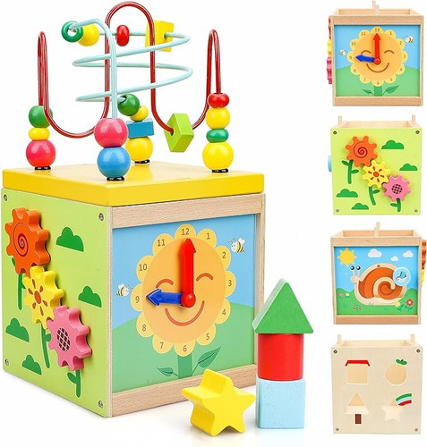Cubo Con Laberinto Didáctico Estilo Montessori Para Bebé