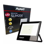 Refletor Led 200w Holofote Luz Amarela 3000k Prova Agua Ip66