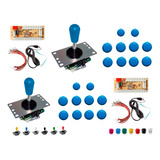 20 Botões 24/30mm + 2 Joystick Tipo Sanwa + Zero Delay C/ Nf