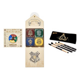 Kit De 4 Paletas De Sombras Harry Potter +estuche De Brochas