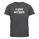 Valentines I Love My Wife Videojuegos Dark Heather - Camiset